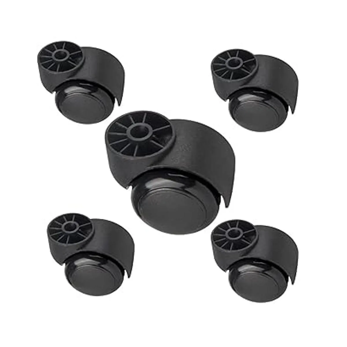 Rueda silenciosa negra de 2 pulgadas ruedas de repuesto_2