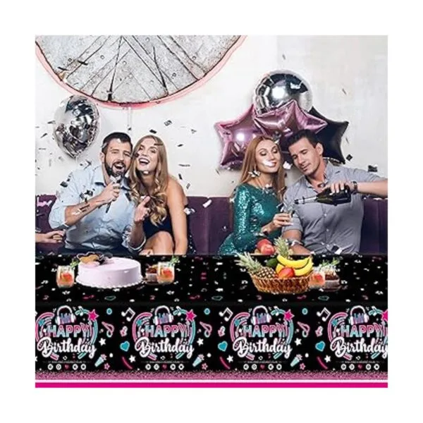 Mantel de 3 piezas para fiesta de música decoración de_5