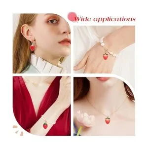 SUNNYCLUE 24 colgantes de resina de fresa de 3 estilos_6