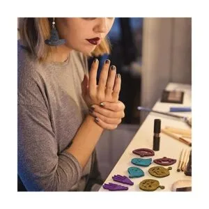 Mulukaya 2 piezas colgantes de aretes de Halloween de_2