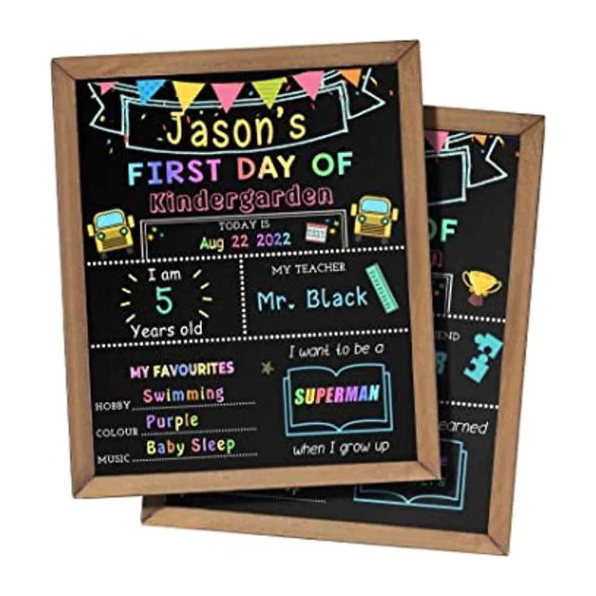 Pizarra de primer y último día de escuela 10 x 12_1