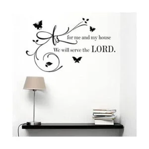 Calcomanías de pared con citas como para mí y mi casa We_1