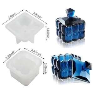 Voaesdk Caja de almacenamiento de resina con tapa molde_2