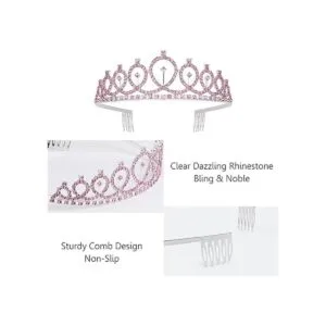 CAVETEE Juego de tiaras y tiaras de cumpleaños de reina y_3