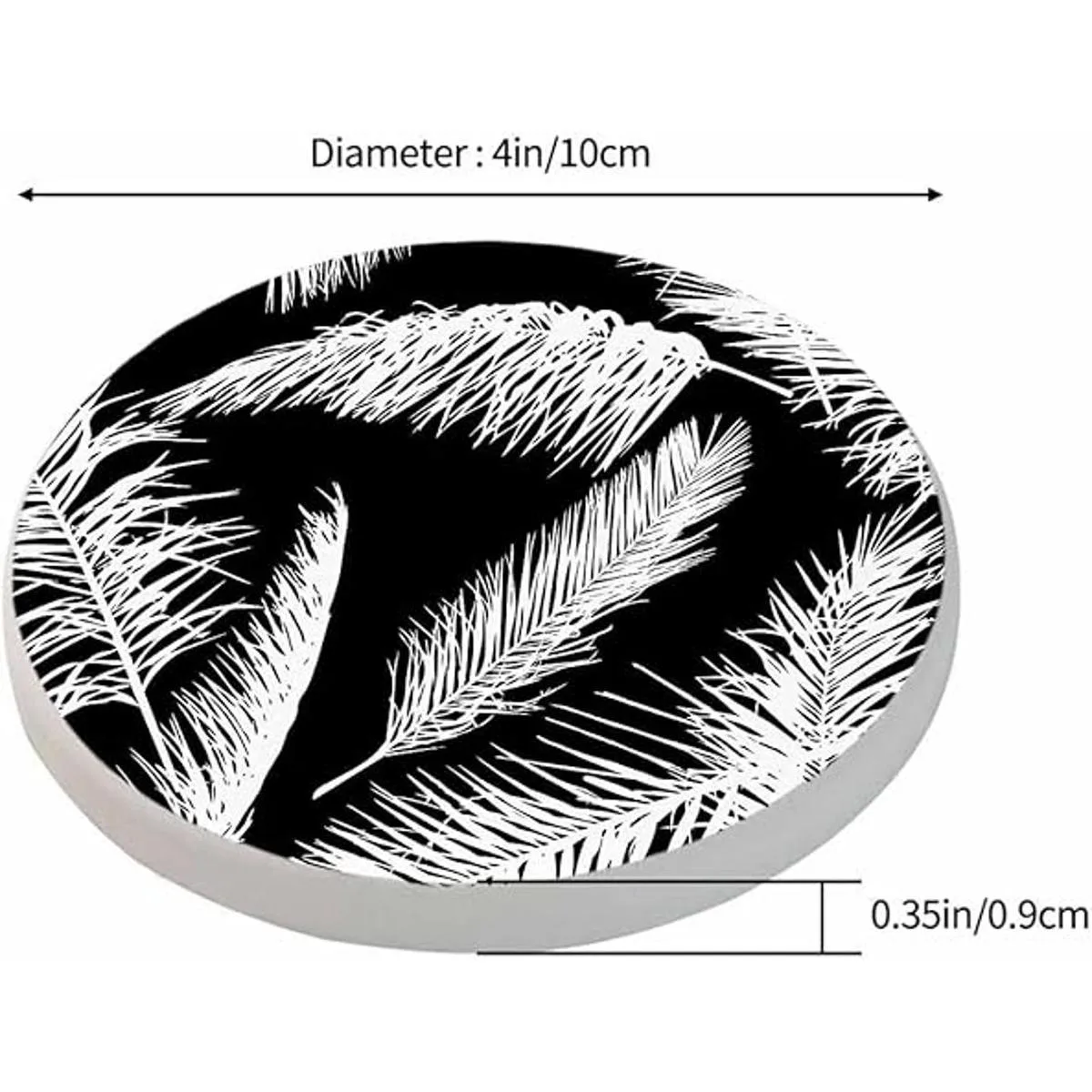 Pznen Juego de 2 posavasos con hojas de palmeras para_2