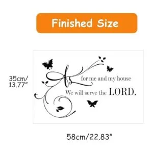 Calcomanías de pared con citas como para mí y mi casa We_4