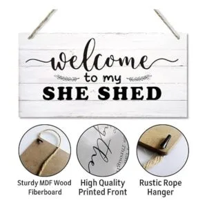 Letrero rústico con decoración de cobertizo placa de_5