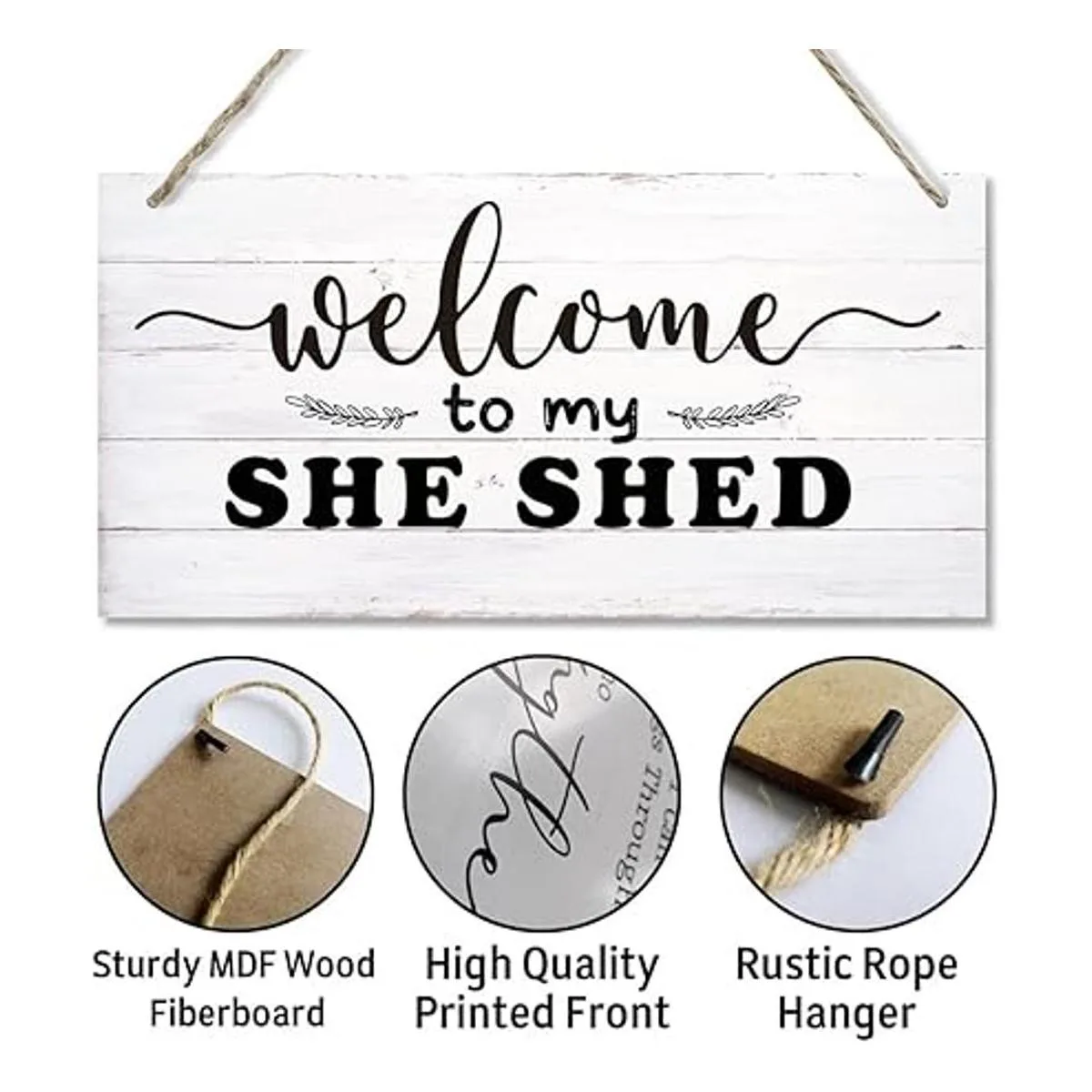 Letrero rústico con decoración de cobertizo placa de_5