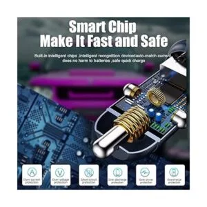 ANKUEE Adaptador de cargador de coche USBC doble puertos_3