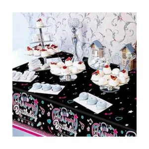 Mantel de 3 piezas para fiesta de música decoración de_7