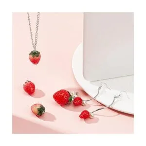 SUNNYCLUE 24 colgantes de resina de fresa de 3 estilos_5