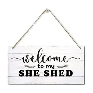 Letrero rústico con decoración de cobertizo placa de_1