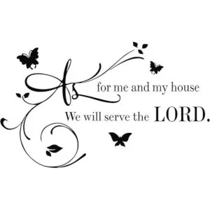 Calcomanías de pared con citas como para mí y mi casa We_7