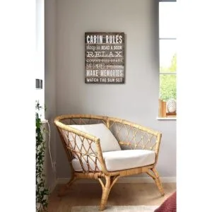 Cabin Rules Lienzo de bienvenida para pared carteles de_3