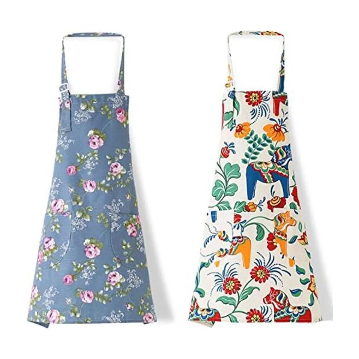 Pack de 2 baberos delantales para mujer de lino suave de_1