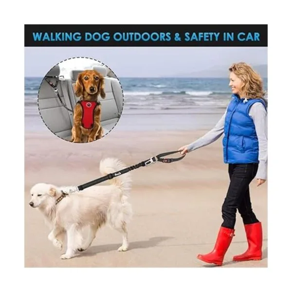 Lukovee Cinturón de seguridad de coche para perro paquete_6