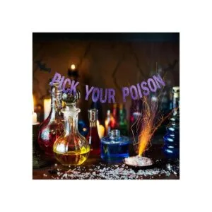 Bandera de Halloween con purpurina morada para elegir tu_2