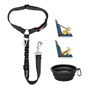 Lukovee Cinturón de seguridad de coche para perro paquete_1