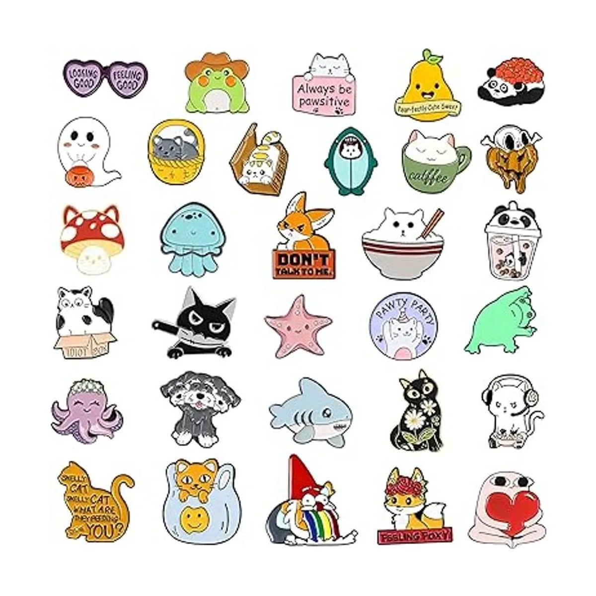 SINCCO 20 pines de mochila esmaltada divertidos pines_2