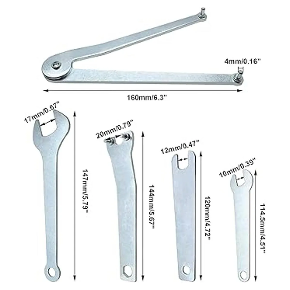 LDEXIN Juego de 5 llaves de amoladora angular para Dewalt_2
