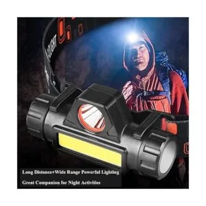 Linterna frontal LED recargable Potente linterna de_4