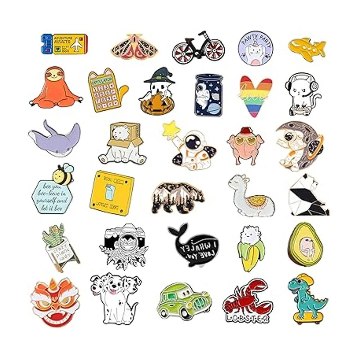 SINCCO 20 pines de mochila esmaltada divertidos pines_4