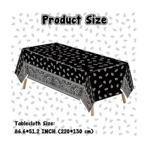 K1tpde 3 manteles de fiesta de bandana negra con temática_2