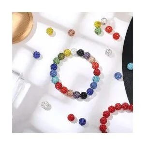 120 cuentas de arcilla de diamantes de imitación de 0.39_4