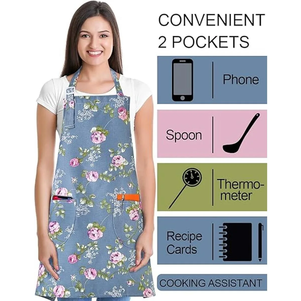 Pack de 2 baberos delantales para mujer de lino suave de_2