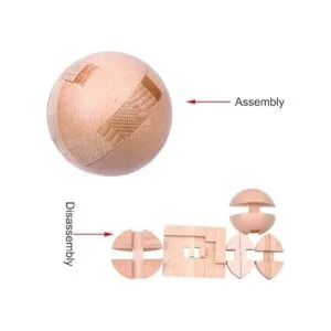 Yunteng Rompecabezas de madera hecho a mano bola mágica_2