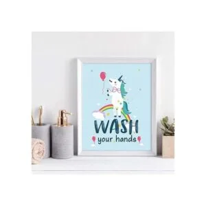 SUUURAOO Juego de 4 estampados de unicornio colorido para_4