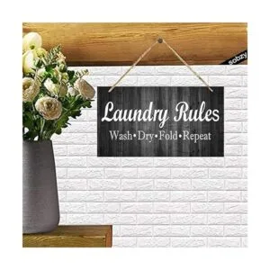 Letreros rústicos de reglas de lavandería para lavar en_2