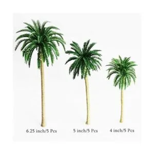 Ymeibe 15 piezas de decoración de palmeras en miniatura_3