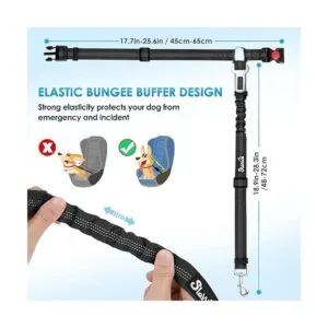 Lukovee Cinturón de seguridad de coche para perro paquete_5