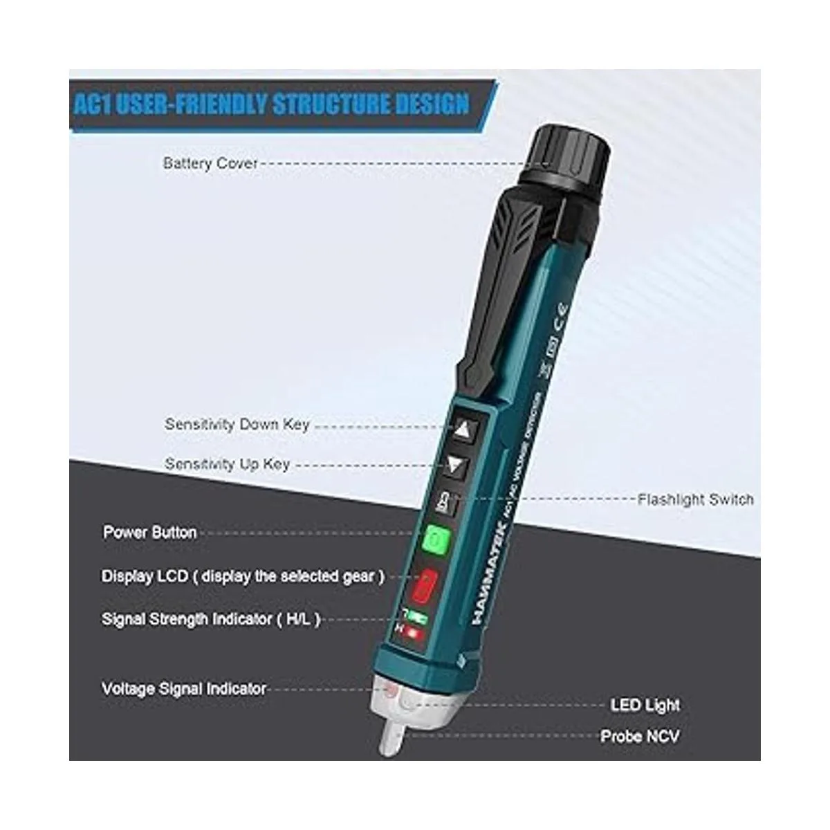 Auroland Probador de voltaje sin contacto con 9_4