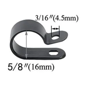 tovot 100 Pcs RType Clip Cable Clamp 58 inch 16 mm_2