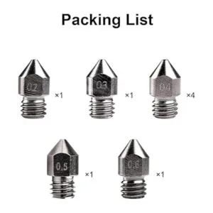 Creality 8 boquillas MK8 de acero endurecido para_5