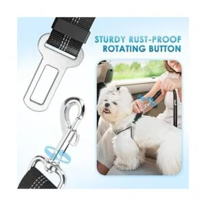 Lukovee Cinturón de seguridad de coche para perro paquete_3