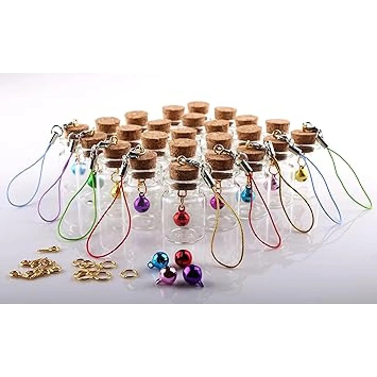 MaxMau 25 botellas pequeñas de vidrio con tapones de_2