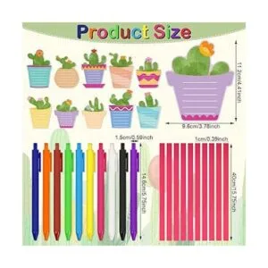 Paquete de 10 blocs de notas de cactus con bolígrafo_3