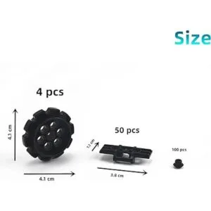 TTLYHEK Technic Pieza de rueda de cadena compatible con_2