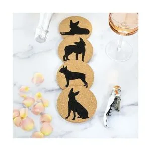 Posavasos Boston Terrier Lovers Juego de 4 posavasos para_7