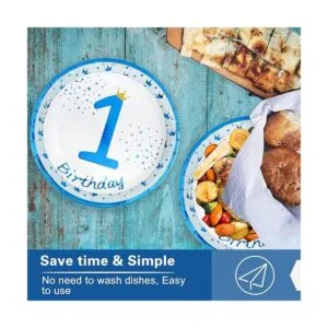 Platos para fiesta de cumpleaños de 1st Happy Birthday 9_6