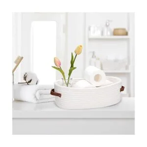 HLWDFLZ Cesta organizadora de encimera de baño cesta de_2