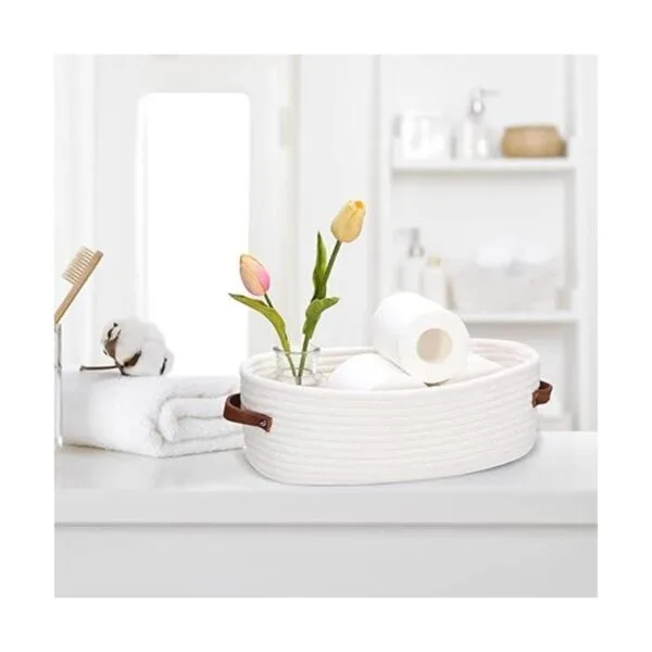 HLWDFLZ Cesta organizadora de encimera de baño cesta de_2