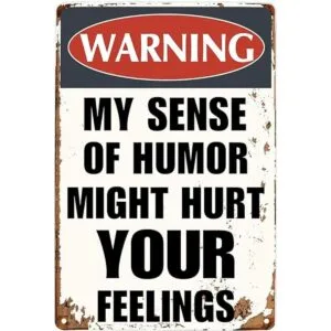 Letreros de metal sarcásticos divertidos con texto en_2