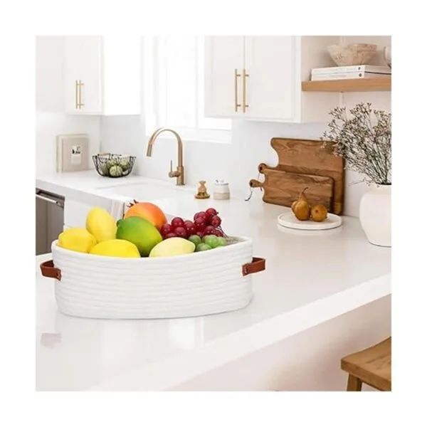 HLWDFLZ Cesta organizadora de encimera de baño cesta de_4