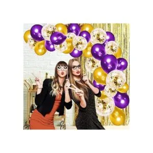Kit de arco de guirnalda de globos dorados morados 121_6