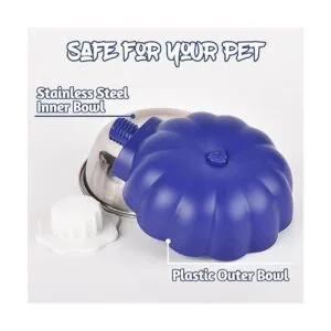 Fhiny Cuencos extraíbles para perros de acero inoxidable_3