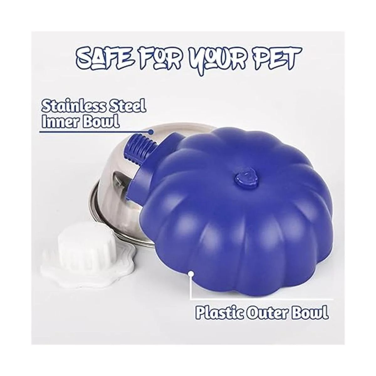 Fhiny Cuencos extraíbles para perros de acero inoxidable_3